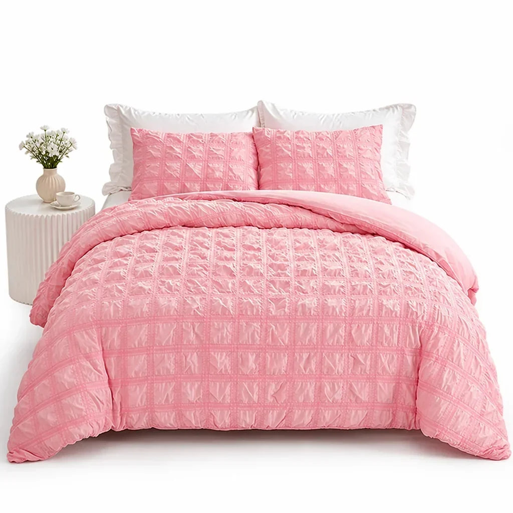 Bedding Set Pintuck Texture Breathable & Wrinkle-Resistant