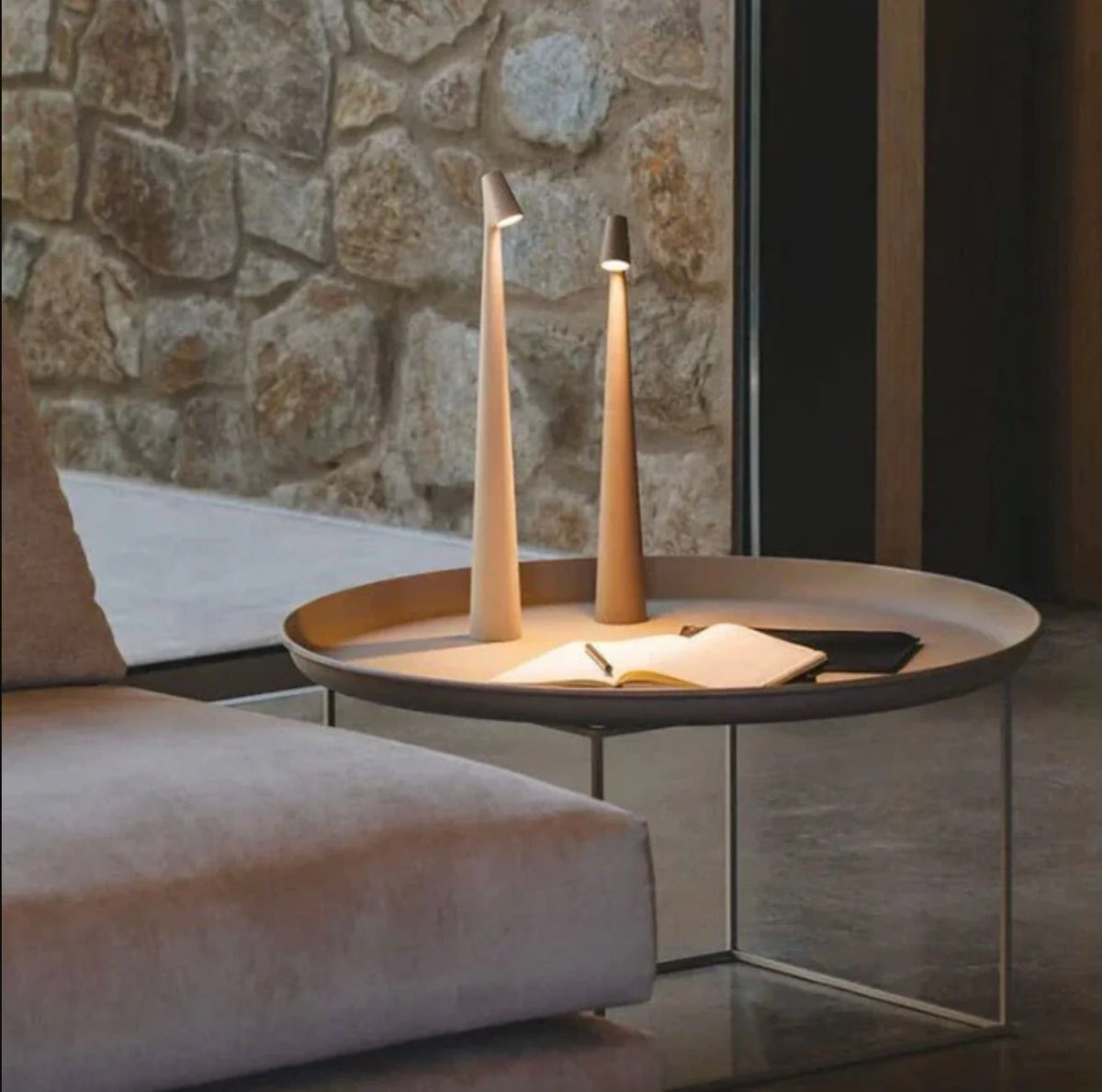 Bedside Lamp 3-Step Touch Dimmer USB Rechargeable
