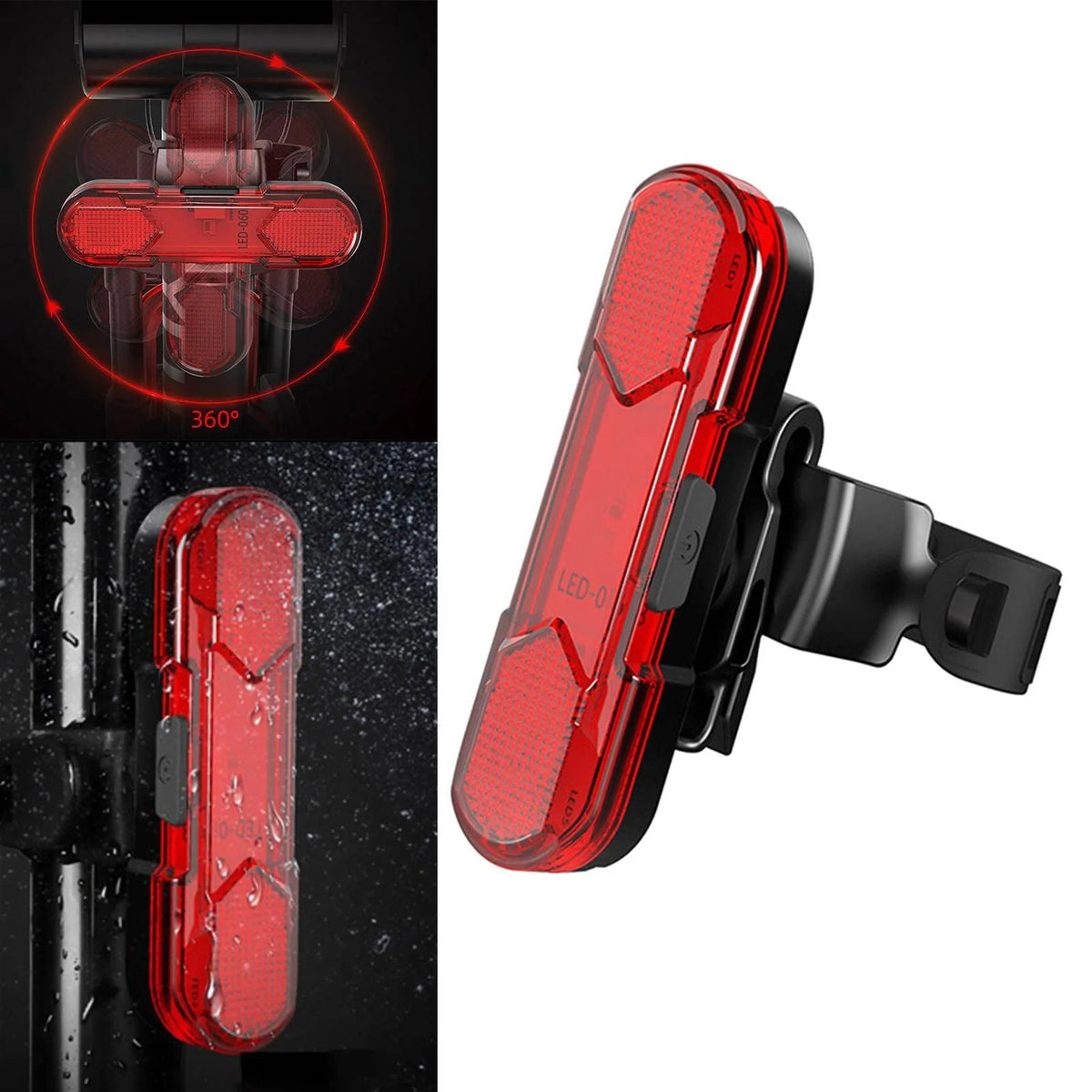 Bicycle Headlight & Taillight Set 1000 Lumens USB Rechargeable