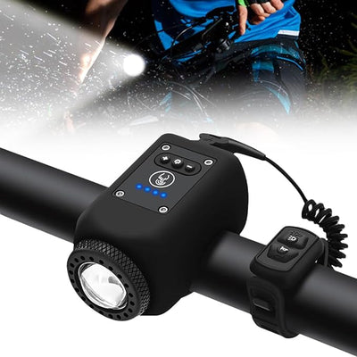 Bicycle Light & Horn 250-Lumen Rechargeable Remote Control