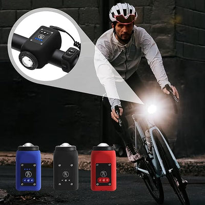 Bicycle Light & Horn 250-Lumen Rechargeable Remote Control