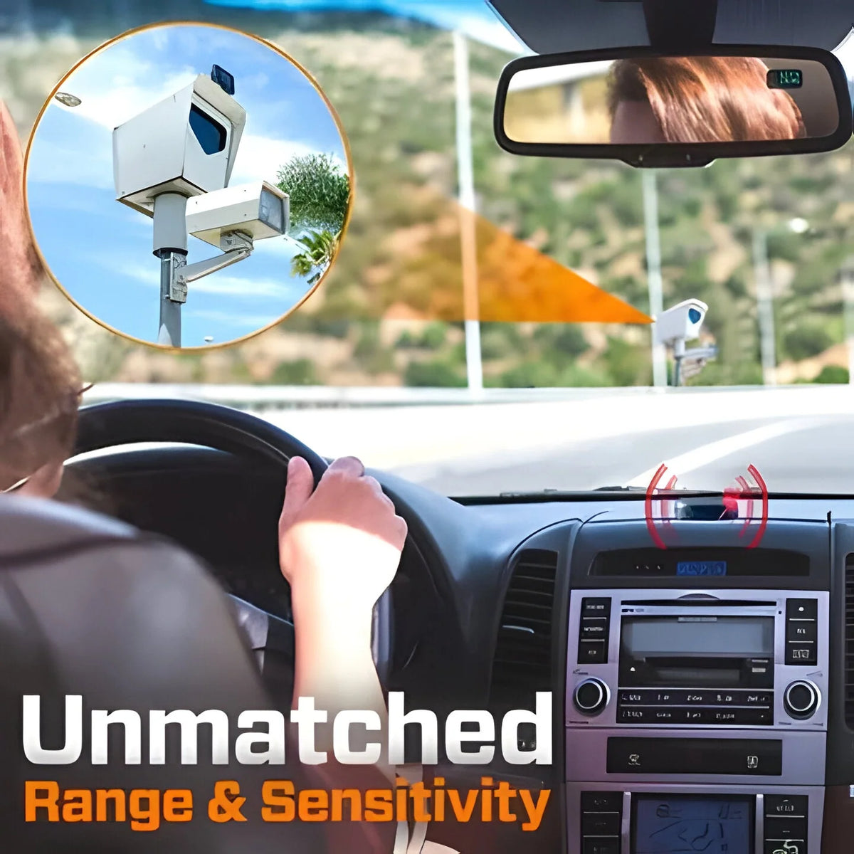 Bicycle Radar Detector Solar-Powered Multi-Mode LED