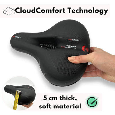 Bicycle Saddle Ergonomic Memory Foam & Shock Absorbing
