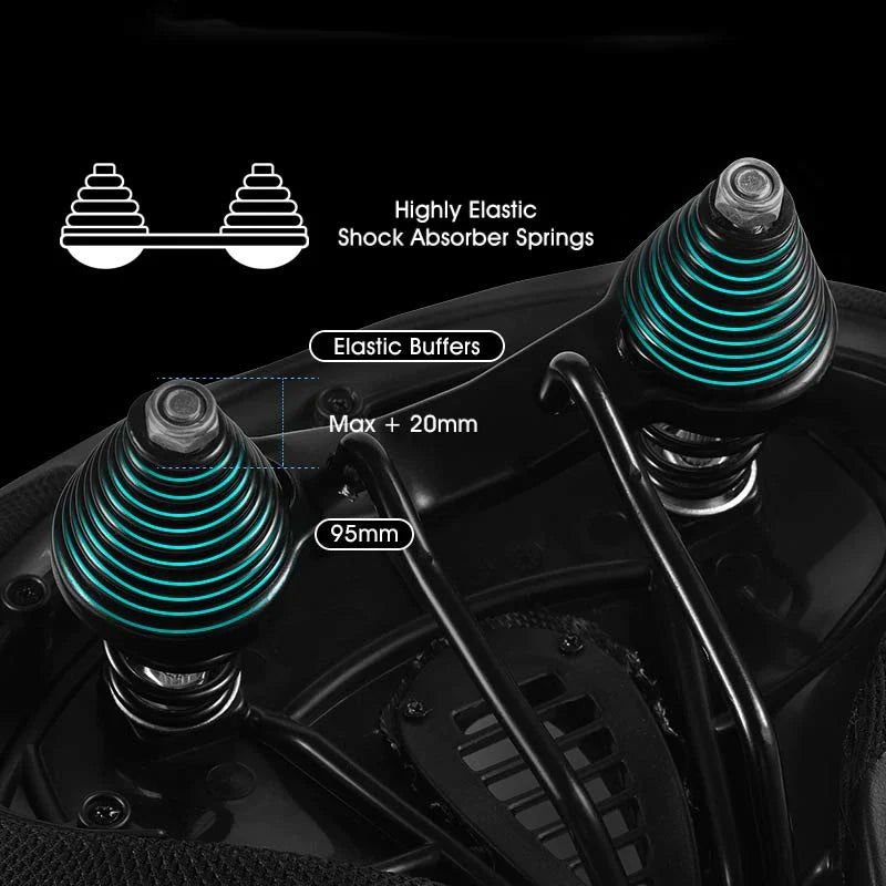 Bicycle Saddle Extra Wide Cutout Shock-Absorbing