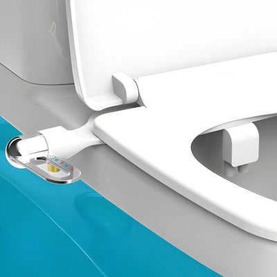 Bidet Attachment Dual Nozzle Adjustable Water Pressure Ultra-Thin Profile