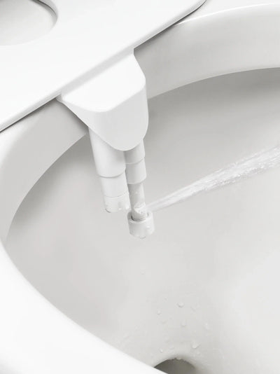 Bidet Attachment Dual Nozzles Adjustable Pressure Tool-Free Installation