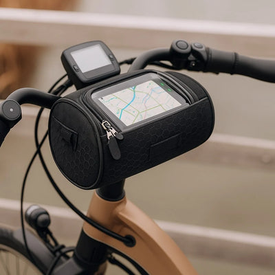 Bike Handlebar Phone Bag Touchscreen Splashproof Velcro Strap