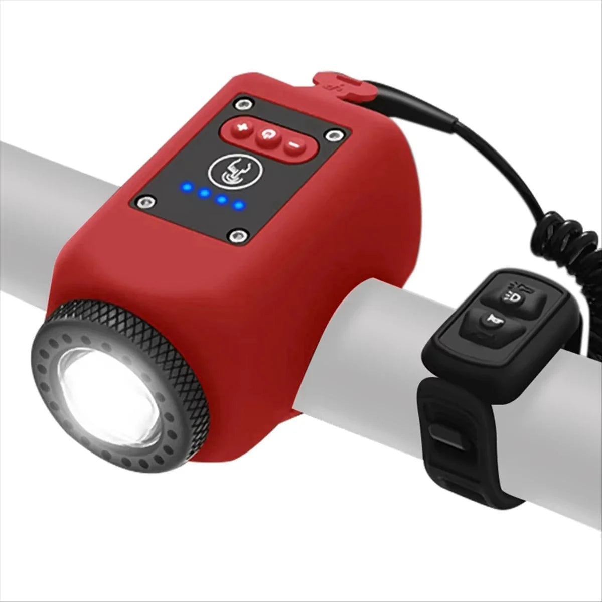 Bike Horn & Light Rechargeable Multi-Tone COB Handlebar Remote