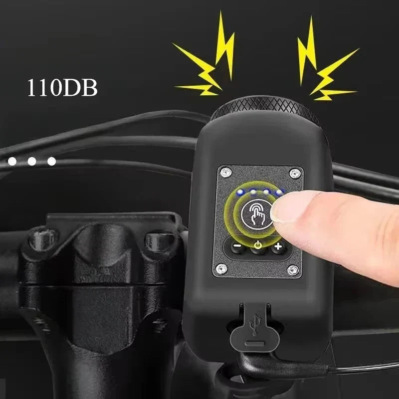 Bike Horn & Light Rechargeable Multi-Tone COB Handlebar Remote