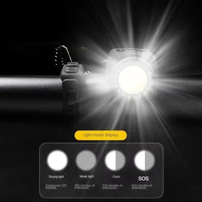 Bike Horn & Light Rechargeable Multi-Tone COB Handlebar Remote