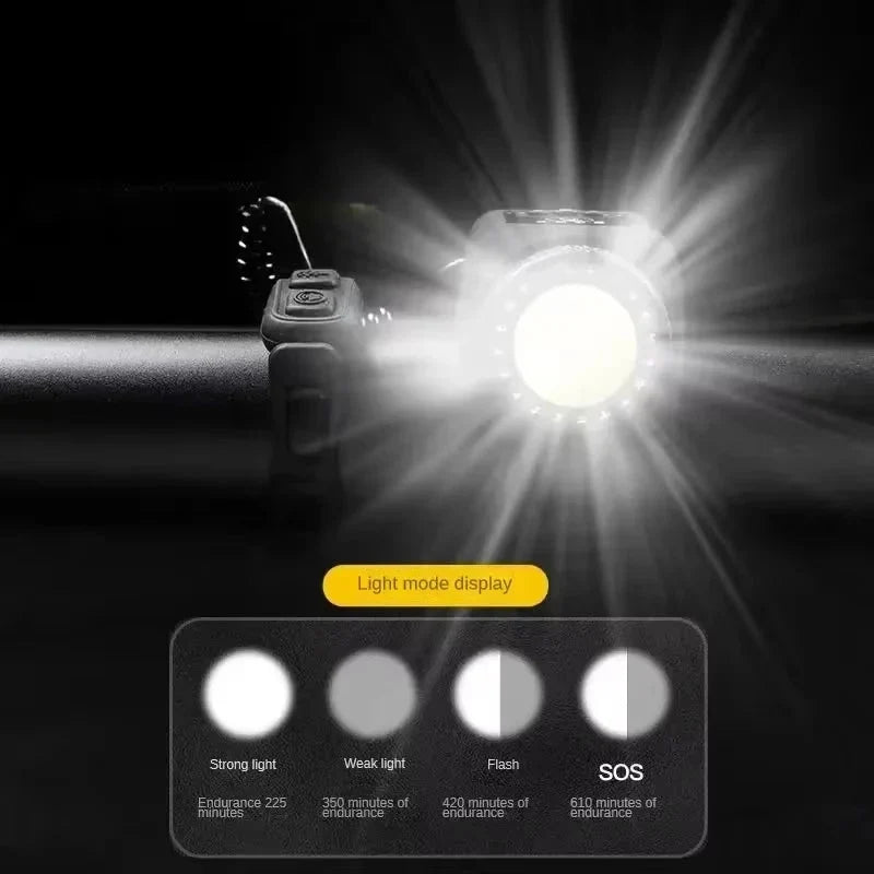 Bike Horn & Light Rechargeable Multi-Tone COB Handlebar Remote