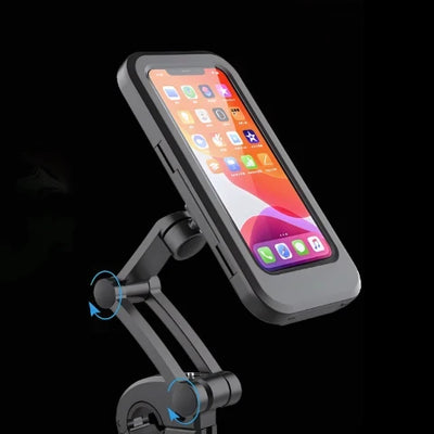 Bike Phone Holder Waterproof Touch Window 360 Degree Rotation