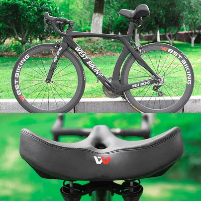 Bike Saddle Extra Wide Ergonomic Cutout High-Density Padding