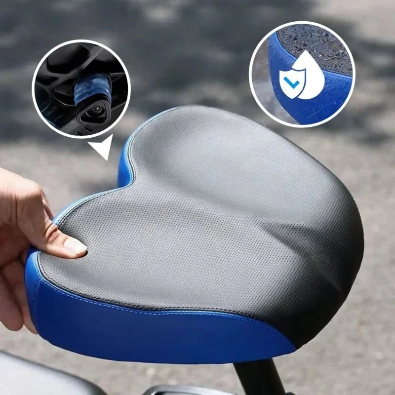 Bike Saddle Extra-Wide Shock-Absorbing Waterproof Cover