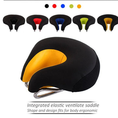 Bike Saddle Noseless Ergonomic Thick Foam & Spring Suspension