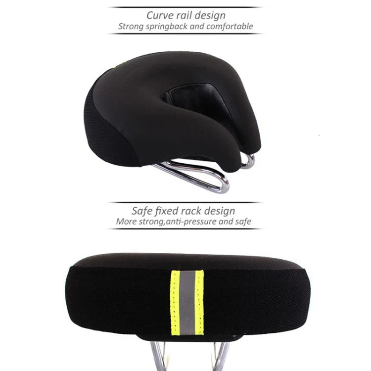 Bike Saddle Noseless Ergonomic Thick Foam & Spring Suspension