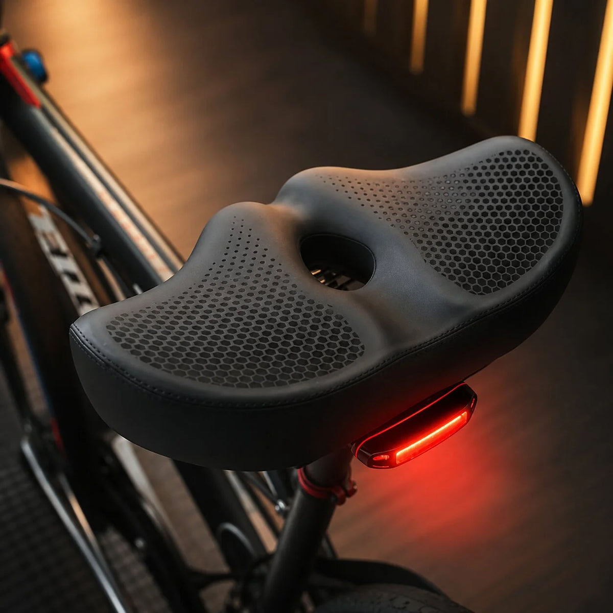 Bike Saddle Noseless Extra Wide Dual-Spring