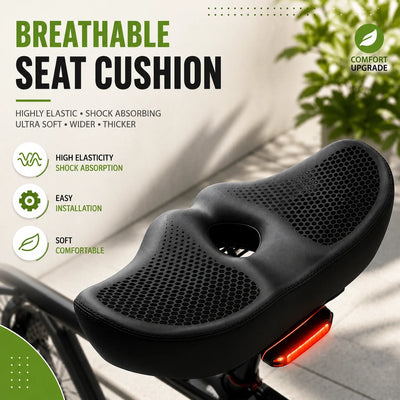 Bike Saddle Noseless Extra Wide Dual-Spring