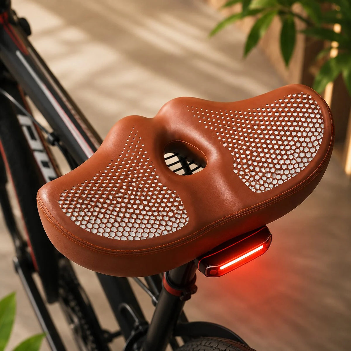 Bike Saddle Noseless Extra Wide Dual-Spring