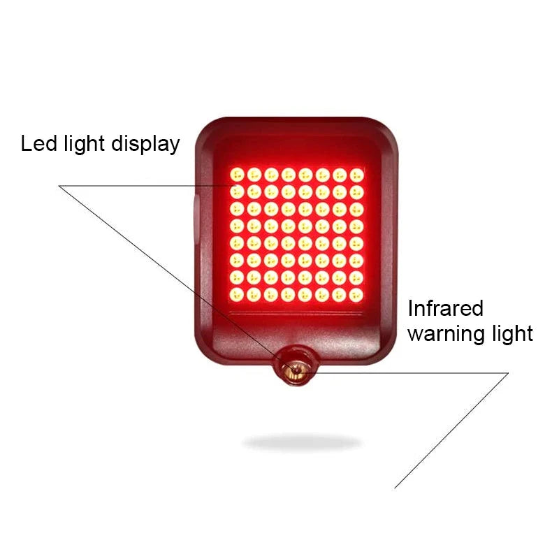 Bike Tail Light Motion-Activated Turn Signals & Brake Alerts
