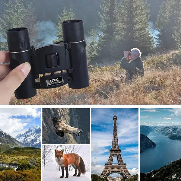 Binoculars 40x Magnification Optical Glass Foldable