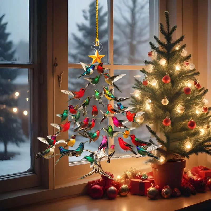Bird Christmas Ornament Crystal Glass Light-Reflecting Ready to Hang