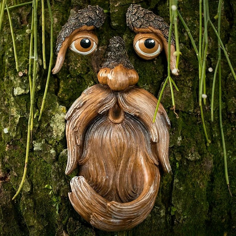 Bird Feeder Tree Face Weather-Resistant Resin