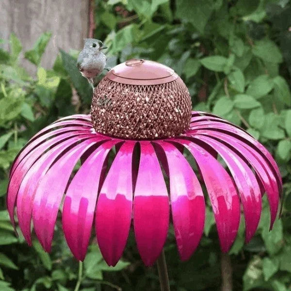 Bird Feeder Weather-Resistant Metal Hinged Lid for Easy Refills