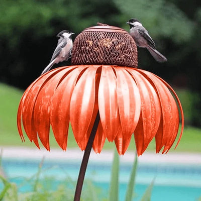 Bird Feeder Weather-Resistant Metal Hinged Lid for Easy Refills