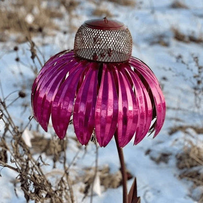 Bird Feeder Weather-Resistant Metal Hinged Lid for Easy Refills