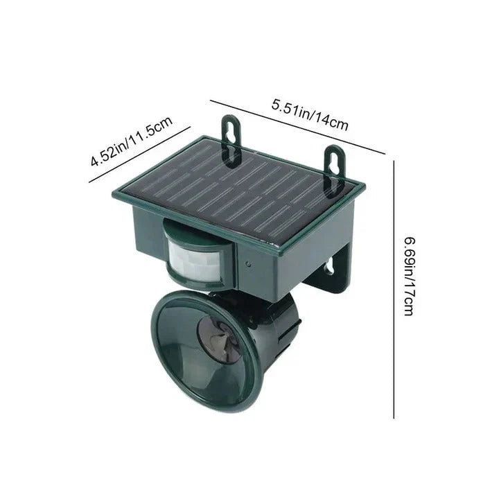 Bird Repeller Motion-Activated Adjustable Sound Weather-Resistant