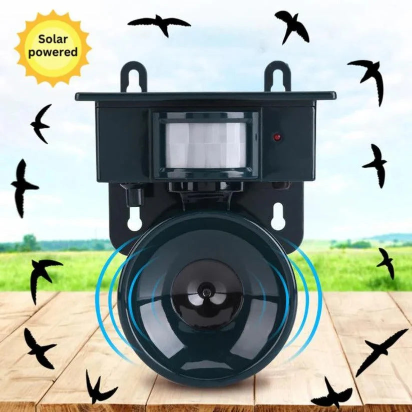 Bird Repeller Solar-Powered Motion-Activated Sound Weather-Resistant