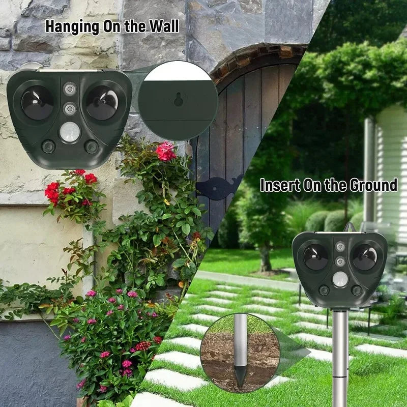 Bird Repeller Solar-Powered Ultrasonic Five Adjustable Modes