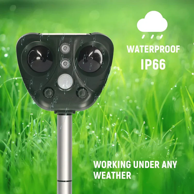 Bird Repeller Ultrasonic & LED Solar & USB Rechargeable