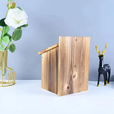 Birdhouse Wooden Rope Hanger Indoor & Outdoor