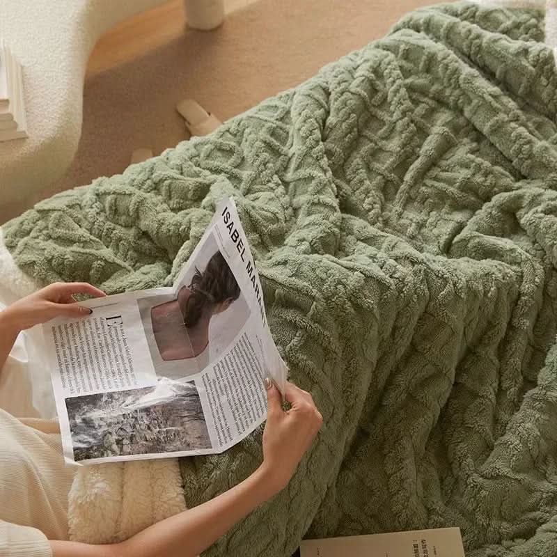 Blanket Double-Sided Lambswool & Flannel Machine Washable Waterproof