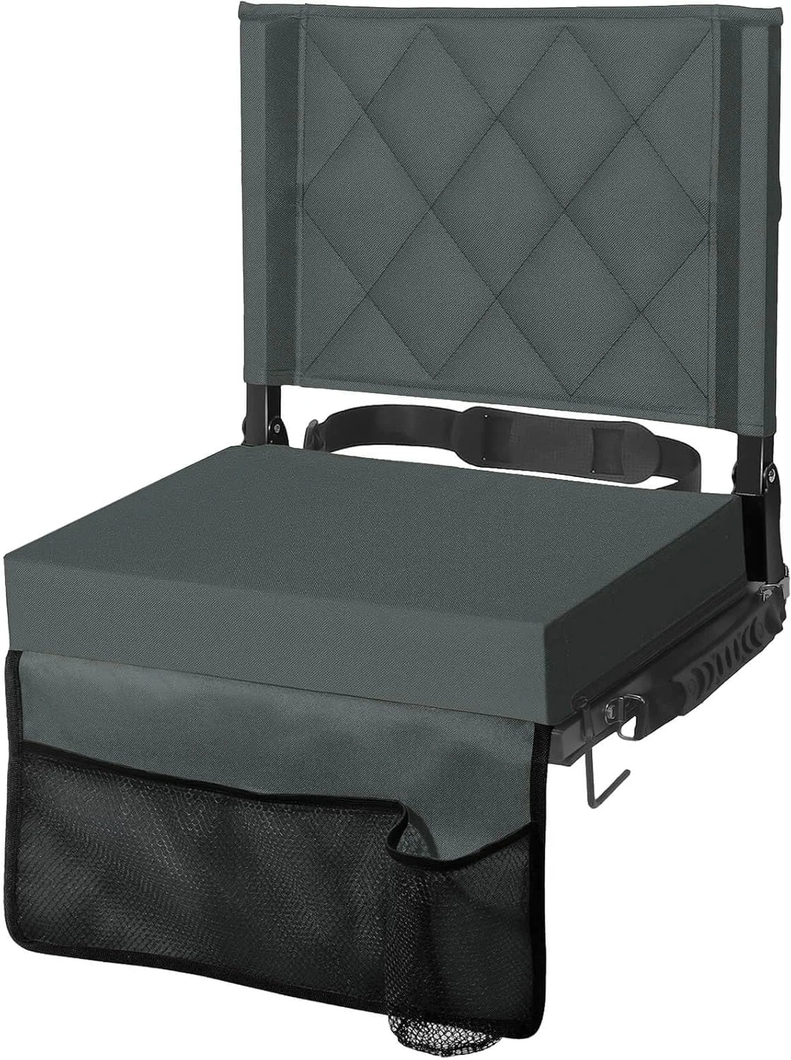 Bleacher Seat Angled Backrest & Non-Slip Base Folds Flat