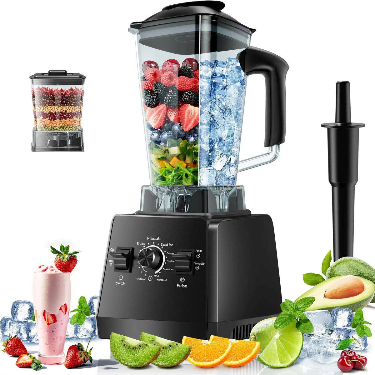 Blender & Grinder 2400W 15-Speed Variable Control