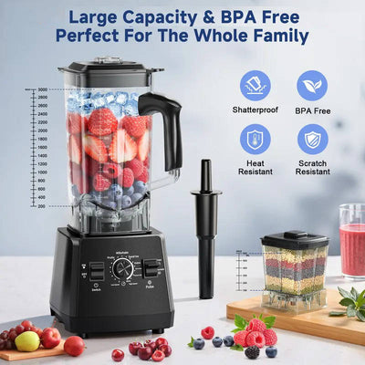 Blender & Grinder 2400W 15-Speed Variable Control