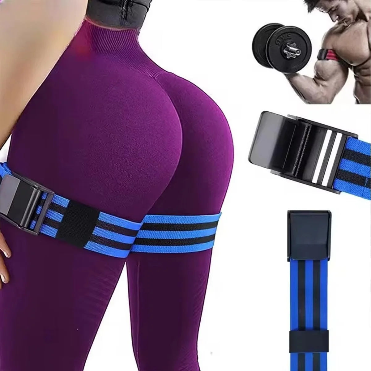 Blood Flow Restriction Bands Adjustable Buckle & Retaining Ring
