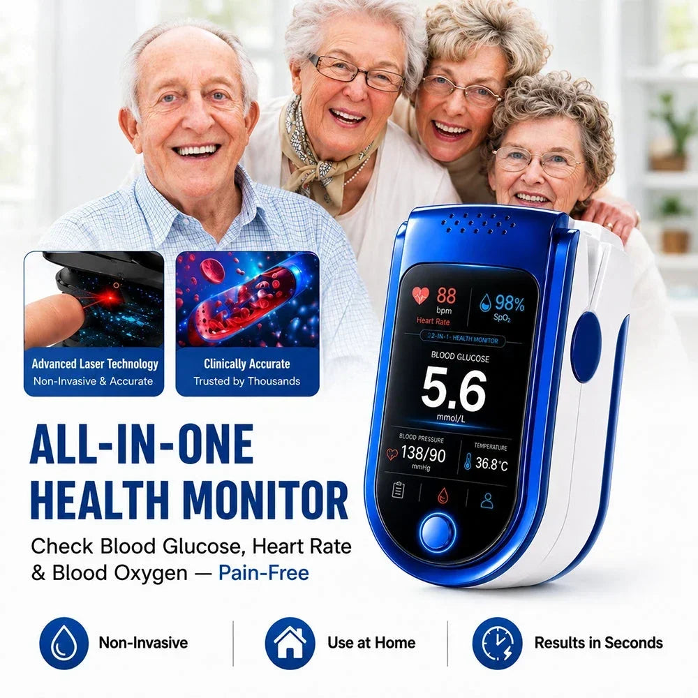 Blood Glucose Monitor Non-Invasive Digital Display