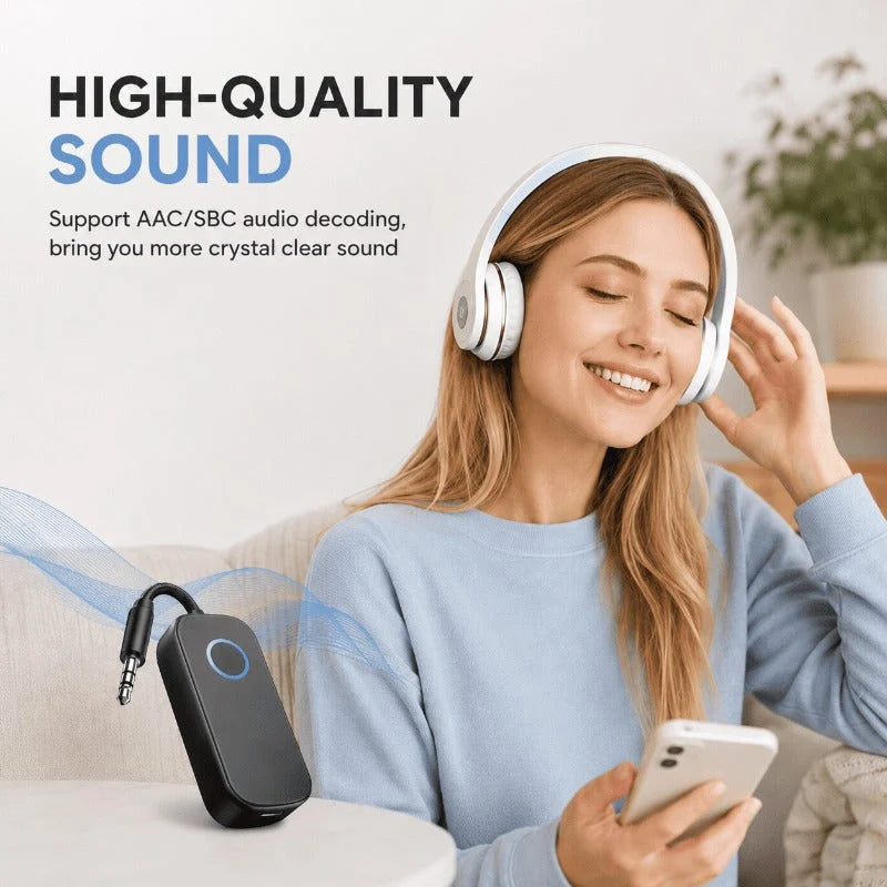Bluetooth Transmitter & Receiver Compact 2-in-1