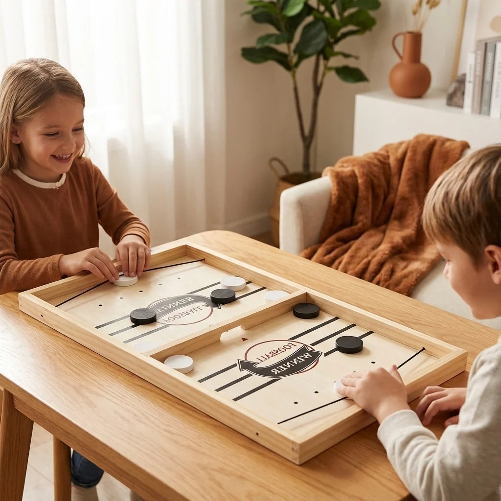 Board Game Catapult Launch Natural Wood Quick Setup