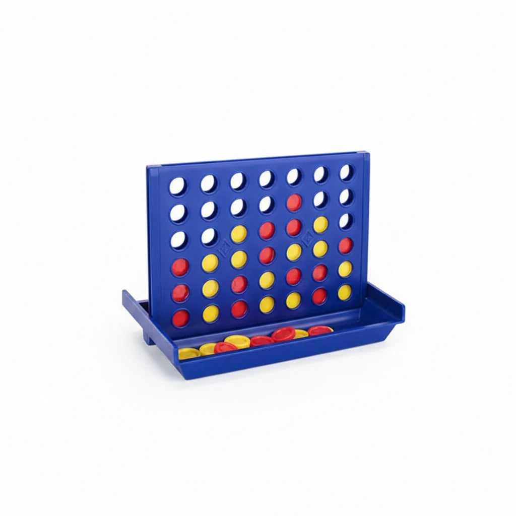 Board Game Four-In-A-Row Foldable Portable Two-Player