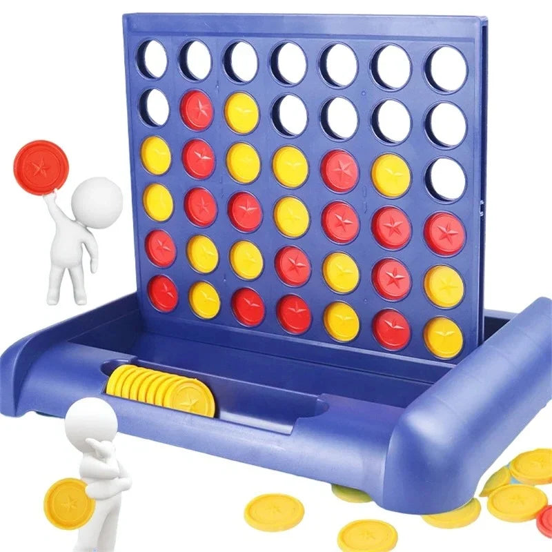 Board Game Four-In-A-Row Foldable Portable Two-Player