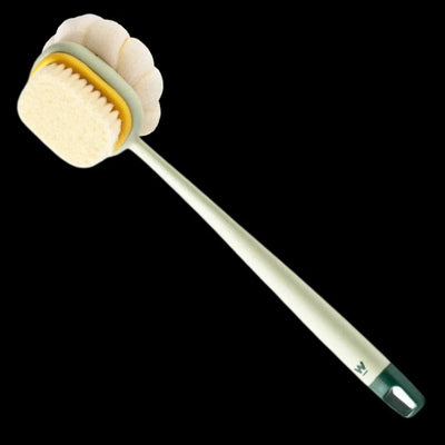 Body Scrubber Dual-Sided Brush Long Handle Lightweight & Durable