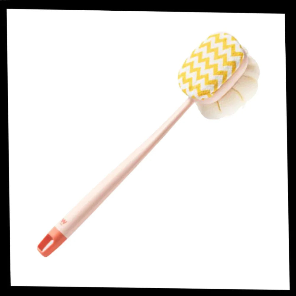 Body Scrubber Dual-Sided Brush Long Handle Lightweight & Durable