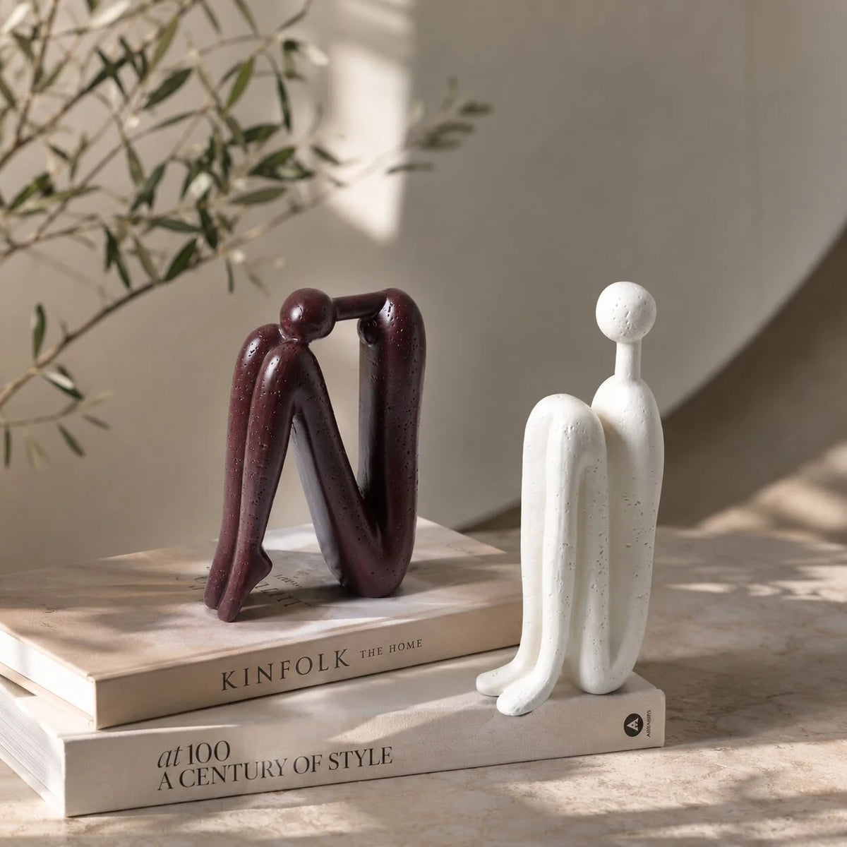 Bookends Set Porcelain Sturdy Multi-Color
