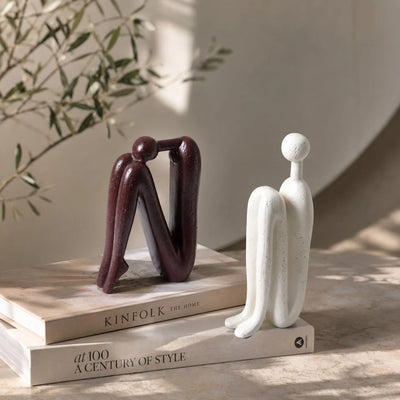 Bookends Set Porcelain Sturdy Multi-Color