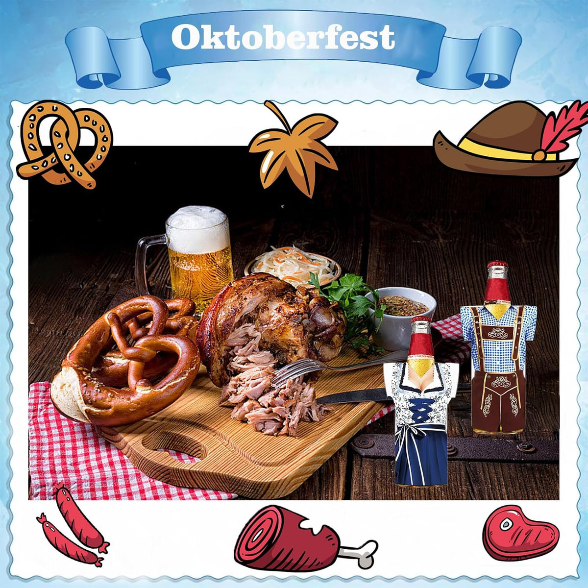 Bottle Cooler Neoprene Insulated Oktoberfest Design
